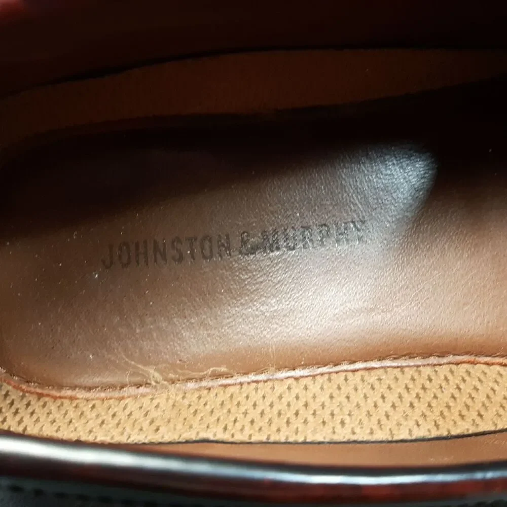 Johnston And Murphy Loafers Mens 11 Brown Leather Penny Dress Shoes Preppy